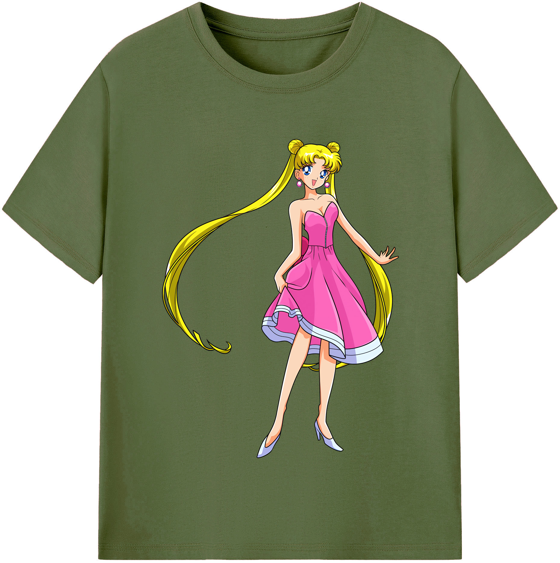（画像用） 美少女戦士セーラームーン 愛野 美奈子 あいの みなこ Sailor Moon Aino Minako 綿100％半袖Tシャツ（フロントプリント）